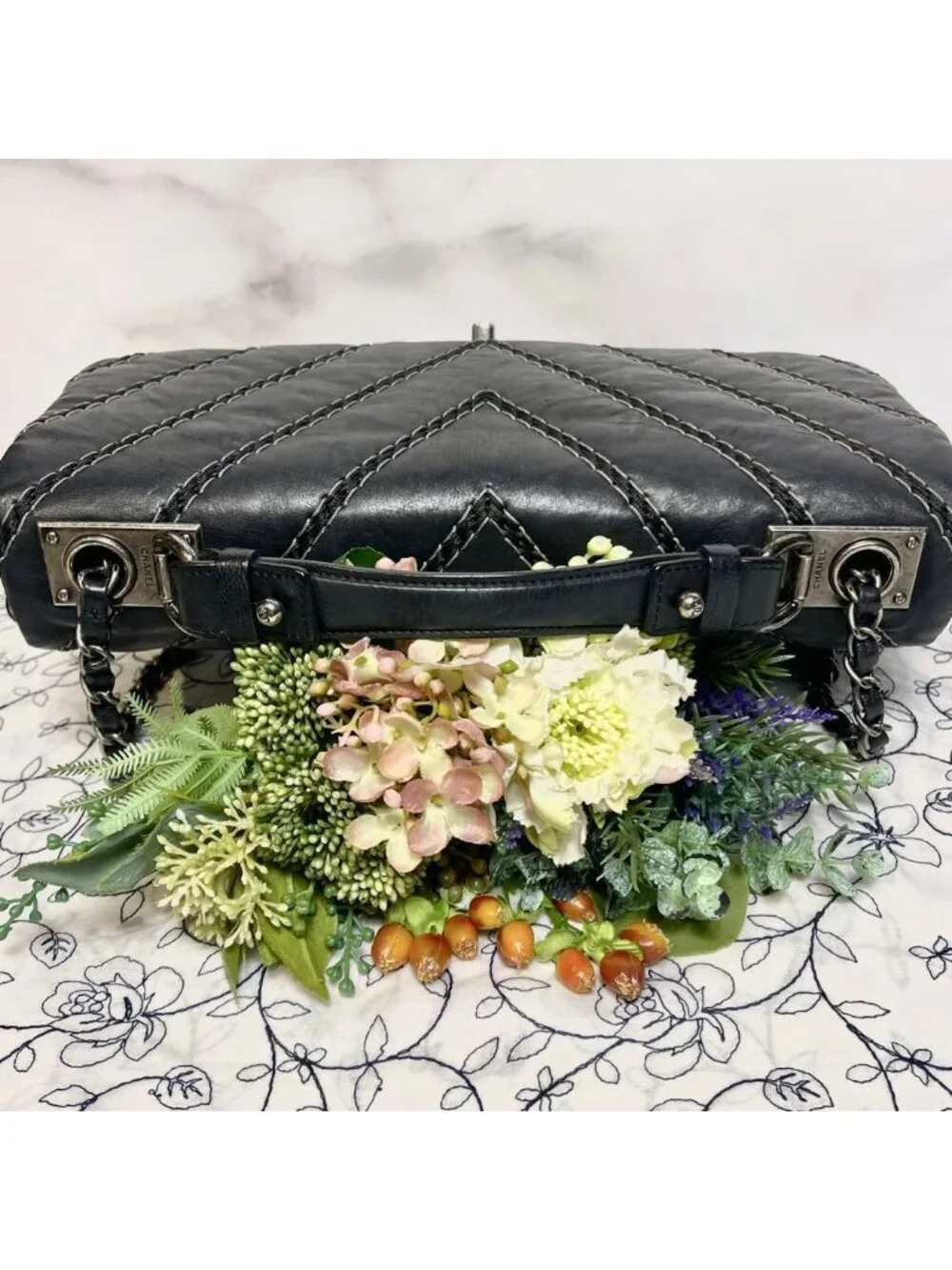 Chanel Double Flap 2-Way Chez Blanc